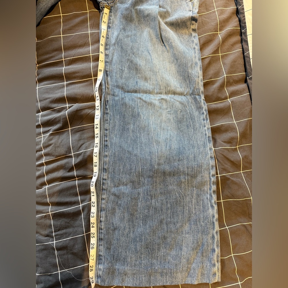 Alice + Olivia Wide-Leg Blue Jeans - Picture 8 of 12
